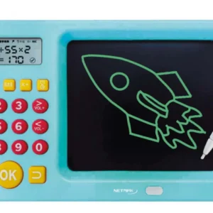 pizarra magica netmak con juegos matematicos azul / rosa