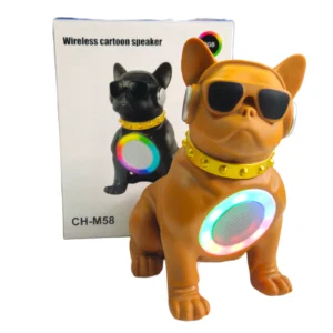 parlante bluetooth perro bulldog