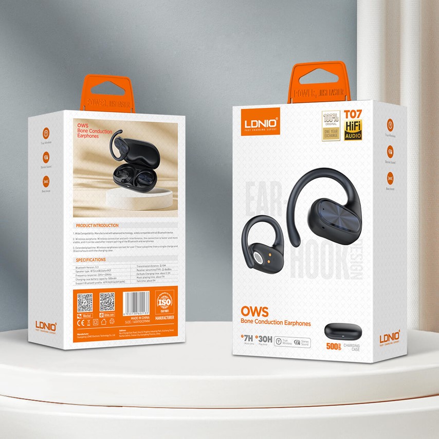 auricular bt tws ldnio t07 over ear bts 5.3 blanco o negro auricular bt tws ldnio t07 over ear bts 5.3 blanco o negro