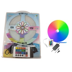tira de neon 5 mts con fuente om led5050 rgb