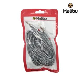 cable audio auxiliar 3.5mm malibu wg059 1 3.5mm a 3.5mm cordon 3 mts