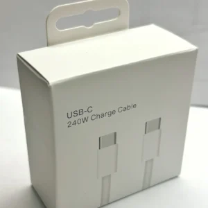 cable tipo c a c de iphone 240w 1 metro enmallado