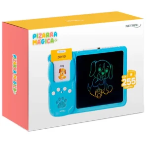 pizarra magica netmak con tarjetas didacticas azul / rosa